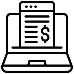 A unique vector design of online bill icon