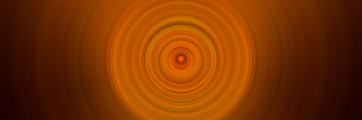 Abstract round orange background. Circles from the center point. Image of diverging circles. Rotation that creates circles.