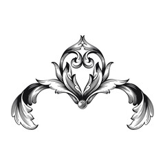 Fototapeta premium Calligraphic design elements: page decoration, Premium Quality and Satisfaction Guarantee Label, antique and baroque frames and floral ornaments, grunge frames.