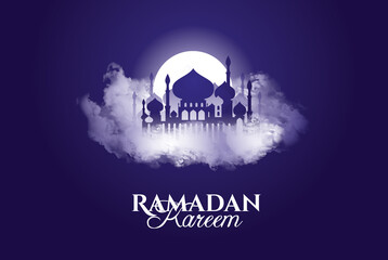 Ramadan Kareem vector illustration of a lantern Fanus. the Muslim feast of the holy month of Ramadan Kareem. Translation from Arabic: Generous Ramadan