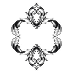 Calligraphic design elements: page decoration, Premium Quality and Satisfaction Guarantee Label, antique and baroque frames and floral ornaments, grunge frames.