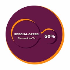 Sale banner discount up to 50%. Sale background design. Eps10 vector