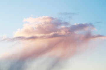 Fototapeta premium beautiful evening sky with rainy clouds and sunset light