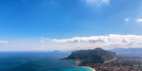 Spring Hills of Sicily at the Coast near Palermo