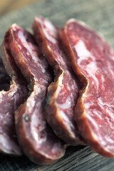 Soppressata of black pork, Calabria, Italy, Europe