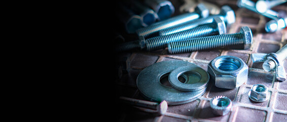 Bolts lying on the working surface