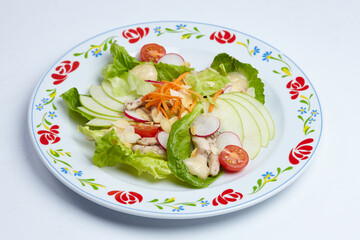 fresh salad with apple and radish