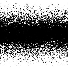 Background with irregular, chaotic dots, points, circle. Abstract monochrome pattern. Black and white color. Vector illustration Memphis style Random halftone. Pointillism