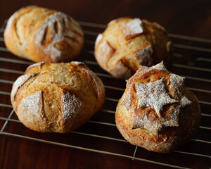 全粒粉とライ麦粉入りのプチフランスパン