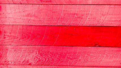 Grunge red wooden plank surface, old painted board texture, vintage material