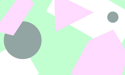 abstract background consist of pastel rectangular and circular shape. minimal pattern concept
