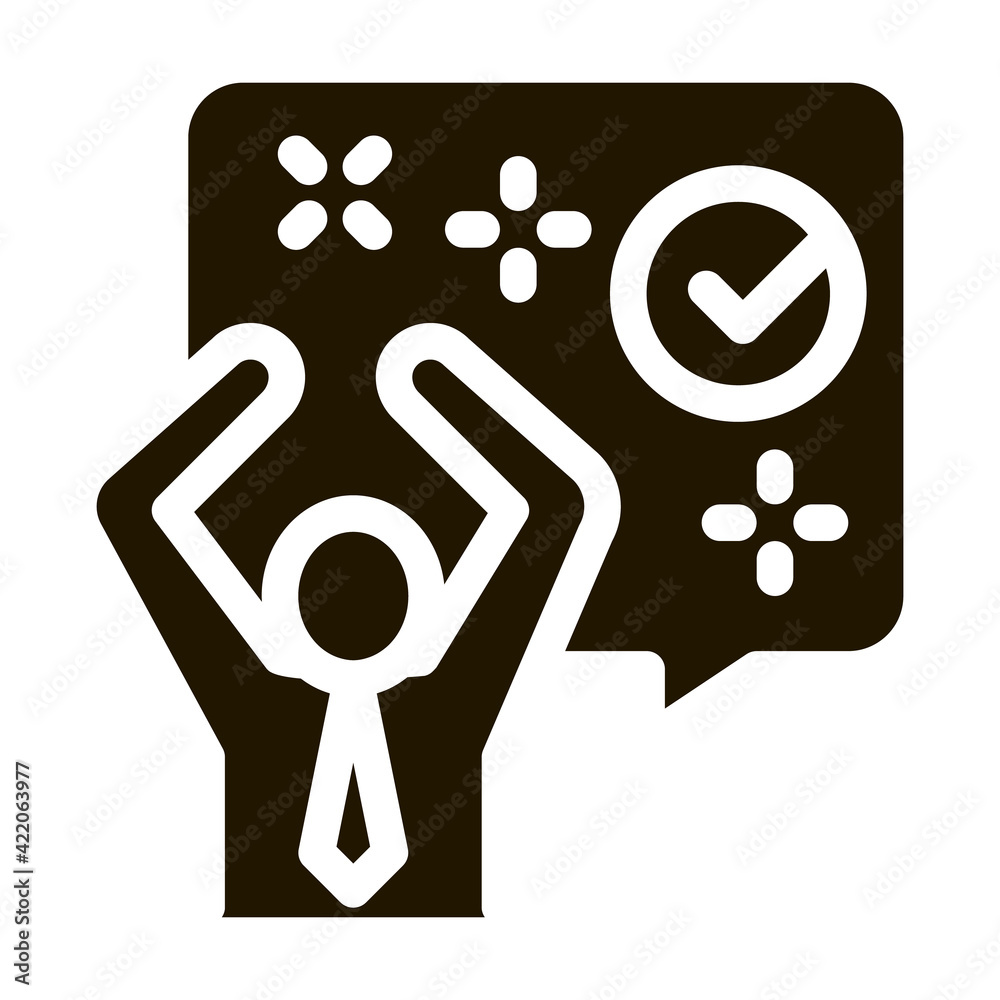 Poster Human Celebrate Icon Vector Glyph Illustration