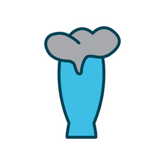 Beer mug lineal color icon. Element of drinks icon for mobile concept and web apps. Premium icon on white background. Editable stroke. Design template vector