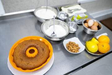 The process of making a Christmas Orthodox cake