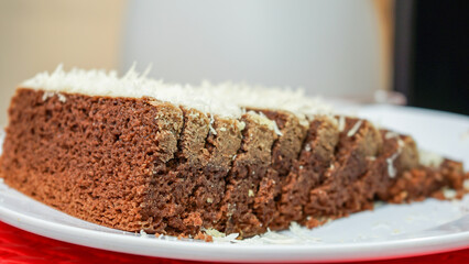 chocolate cake on a plate