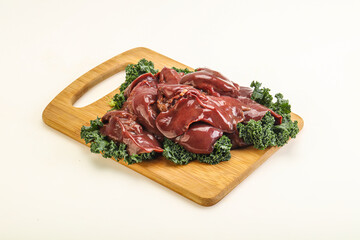 Raw chicken liver for cooking