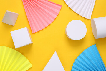 Abstract modern background of geometric shapes. Minimalism. Concept art. Creative layout