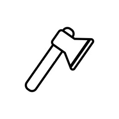 Flat icon of the axe. Element of construction tools for mobile concept and web apps.