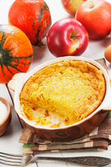 Pumpkin casserole with apple - 422075119