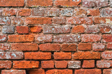 Old Brick Wall, castle wall in England, Europe