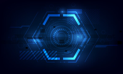 Obraz premium abstract hexagon pattern molecular sci fi scientific design tech innovation concept background