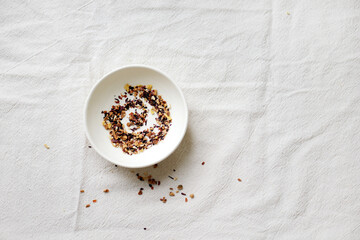 tea and spices on top view