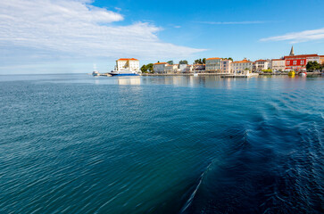 A view on old Mediterranean city from the seaside