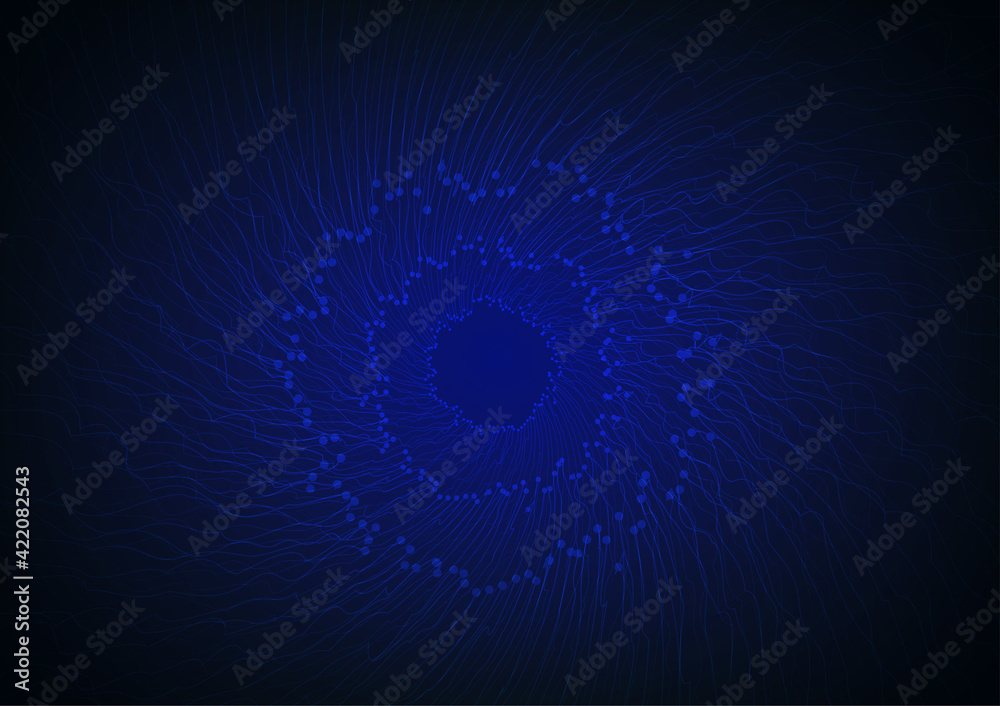 Poster abstract white lines style of tech of swirl design distortion template. overlapping in center design
