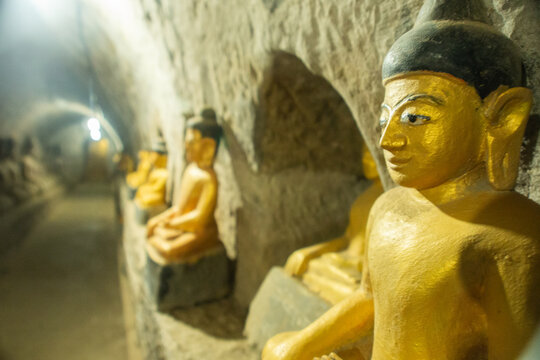 Buddha statue was locally made as same as Arakan community, Mrauk U Myanmar