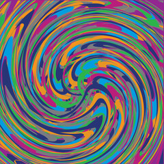 Abstract liquid spiral paint background