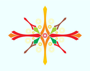 abstract artistic rainbow colorful floral