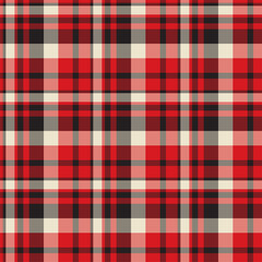 Plaid seamless pattern. Vector background of textile ornament. Flat fabric design.