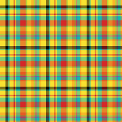 Plaid seamless pattern. Vector background of textile ornament. Flat fabric design.