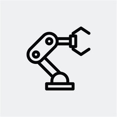 robot arm icon sign vector