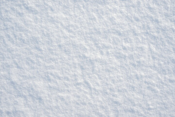 Obraz premium Fresh clean white snow background texture. Winter background with frozen snowflakes and snow mounds. Snow lumps. Seasonal landscape details. Cold weather.