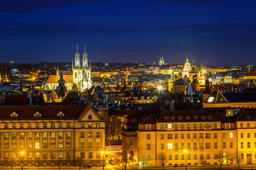 Fototapeta na wymiar View of night Prague