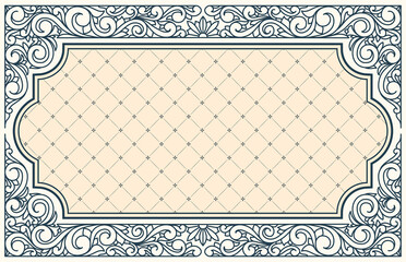 Obraz premium Decorative ornate retro design card