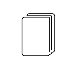 Diary by one line. Paper and document single line drawing. Continuous line. Vector Eps10