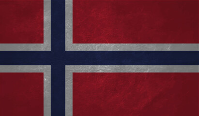 Fototapeta premium Grunge Norway flag. Norway flag with waving grunge texture.