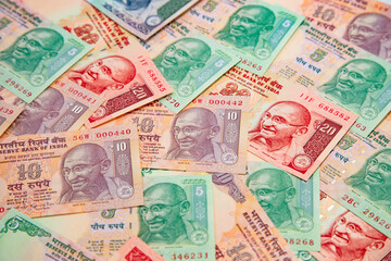 Fototapeta na wymiar Indian banknotes