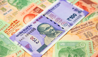 Obraz na płótnie Canvas Indian banknotes