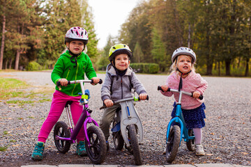 Kids ready for the first cycling competition