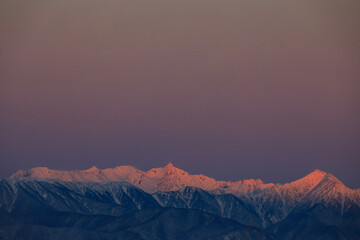 Fototapeta na wymiar sunrise in mountains