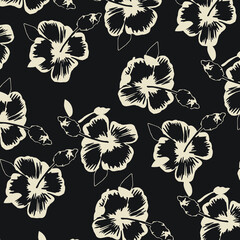 Tropical pattern with bright colorful leaves and plants