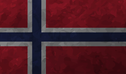 Fototapeta premium Grunge Norway flag. Norway flag with waving grunge texture.