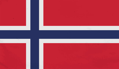Naklejka premium Grunge Norway flag. Norway flag with waving grunge texture.