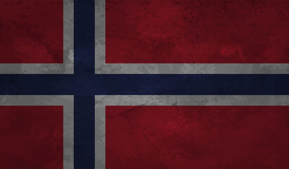 Fototapeta premium Grunge Norway flag. Norway flag with waving grunge texture.