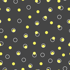Seamless modern polka dot pattern, vector graphics