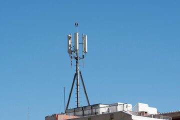 Cellular transmitters on top of building