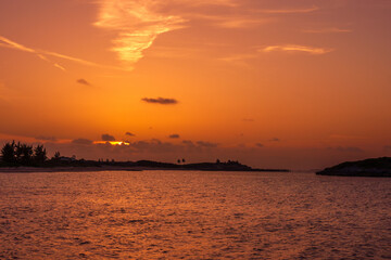 Sunset from Roker's Point Exuma Bahamas